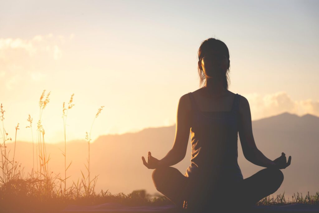 woman uses meditation for her anxiety